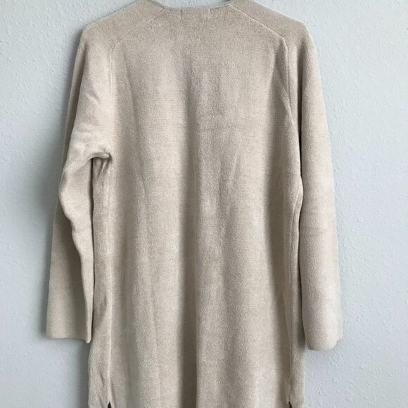 Barefoot Dreams Cozychic Ultra Lite Wide Collar Jacket - Sand (Sz M) a596948 - Picture 4 of 4